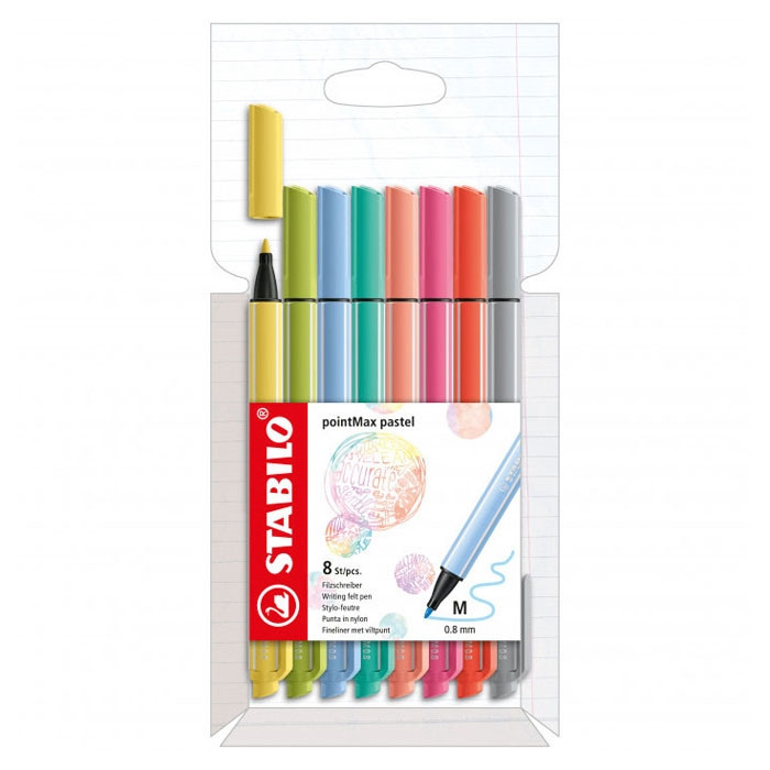 Cienkopis pointMax Stabilo pastel 0,8 M 8szt.